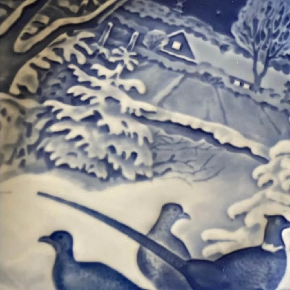 Bing & Grondahl 1970 Pheasants in the Snow at Christmas Vintage Collectible